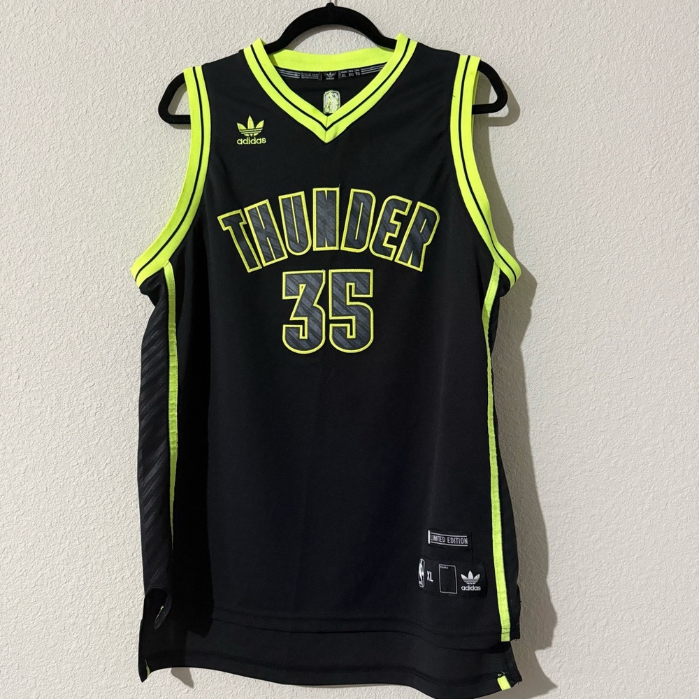 Adidas Limited Edition Thunder Black and Neon Green Jersey 35